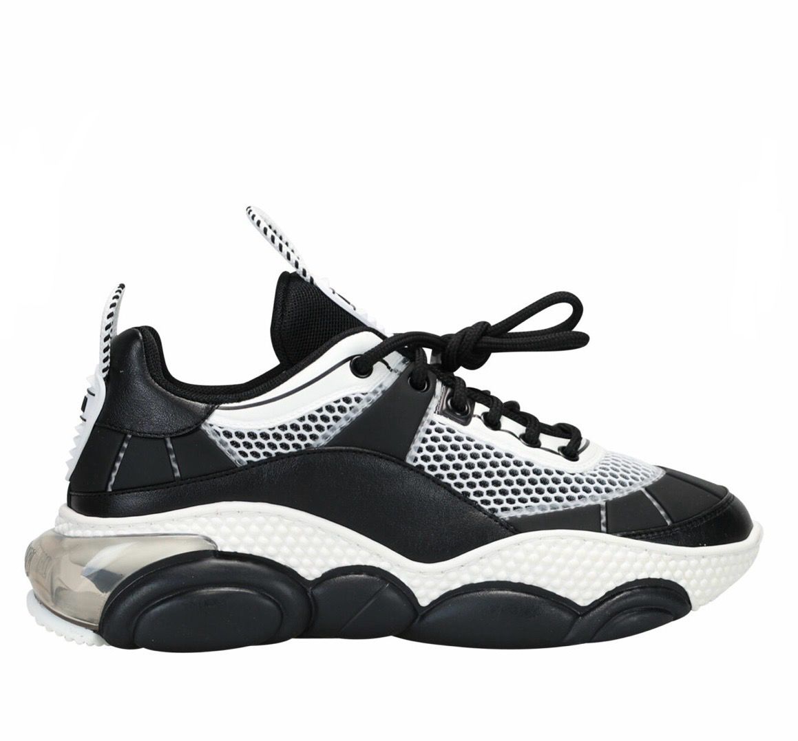 ZAPATOS MOSCHINO TEDDY BLANCO NEGRO