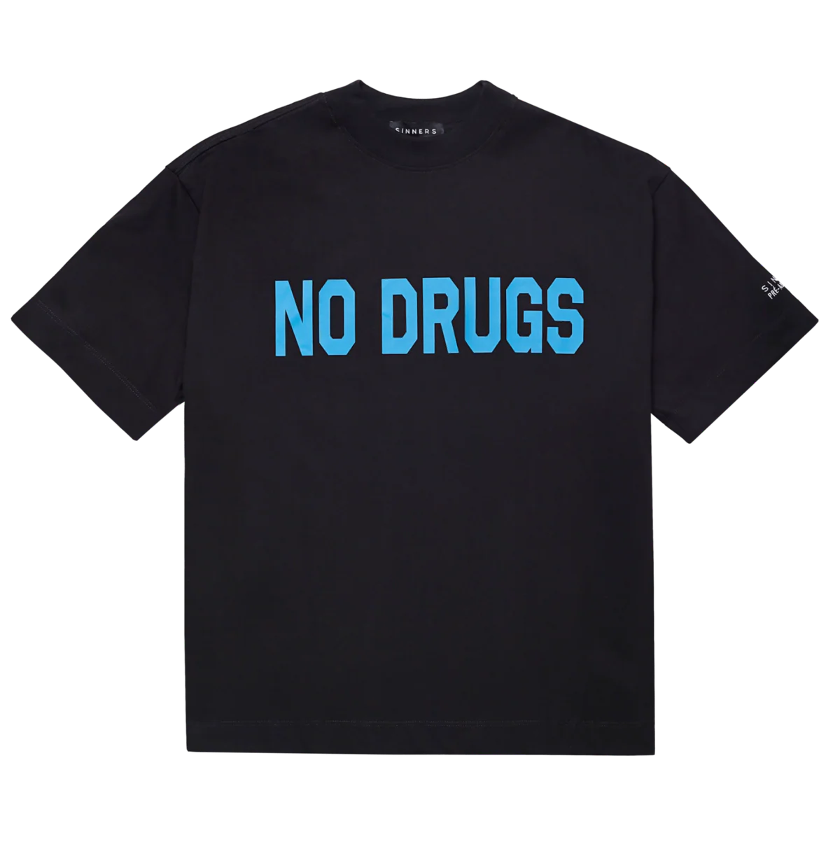 CAMISETA SINNERS NO DRUGS BLACK