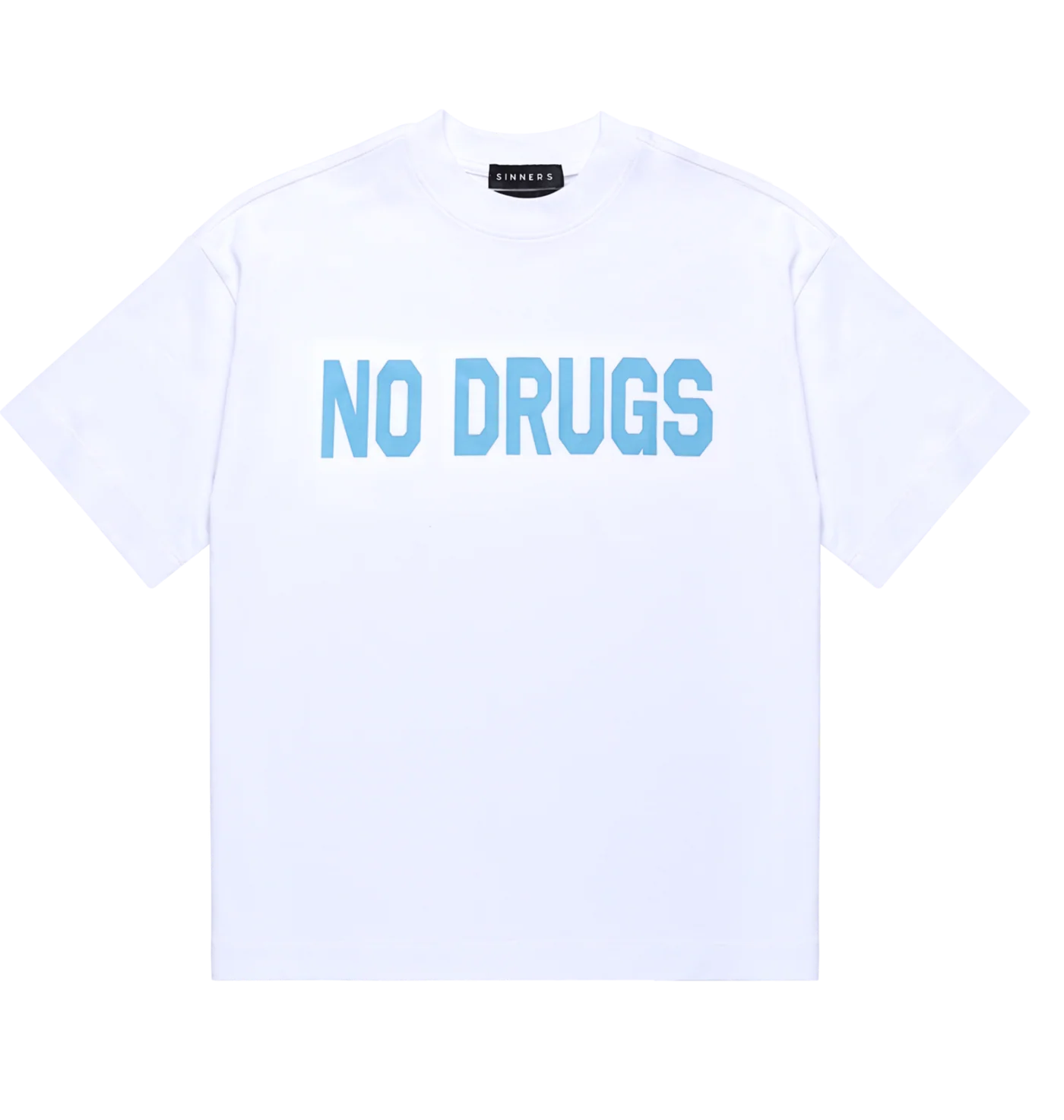 CAMISETA SINNERS NO DRUGS WHITE