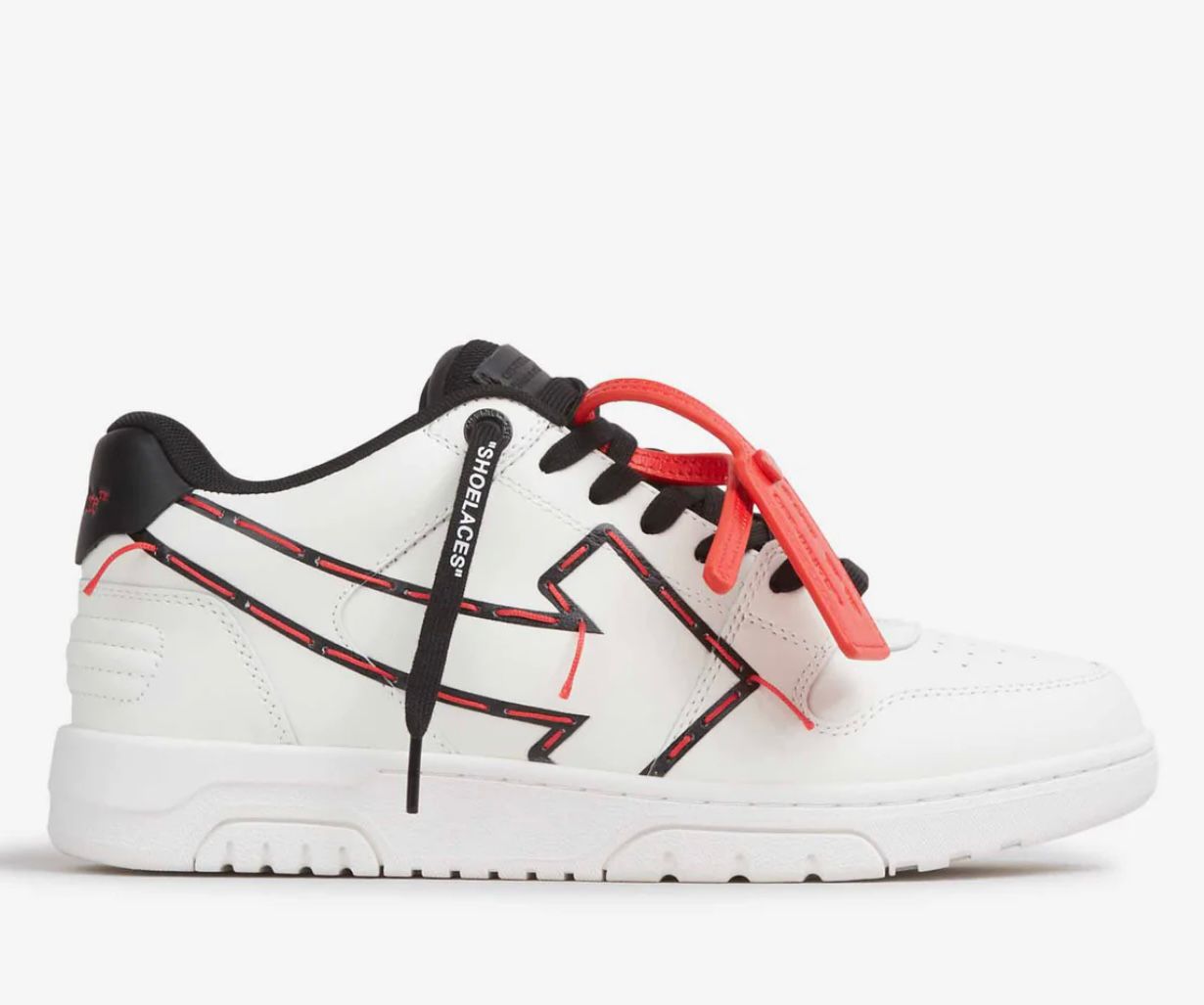 ZAPATOS OFF WHITE OUT OFFICE HILOS ROJOS