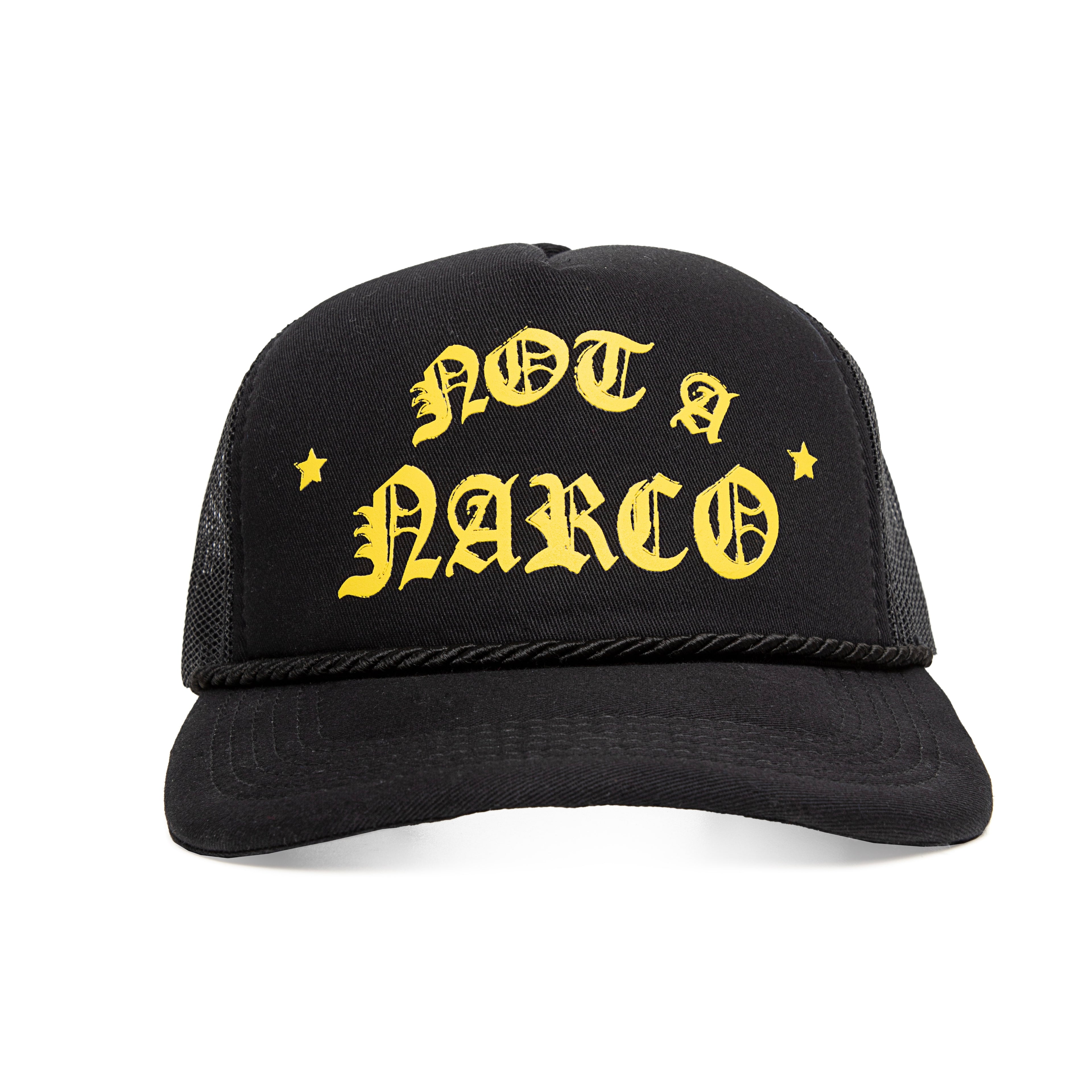 GORRA SINNERS NOT A NARCO BLACK/YELLOW