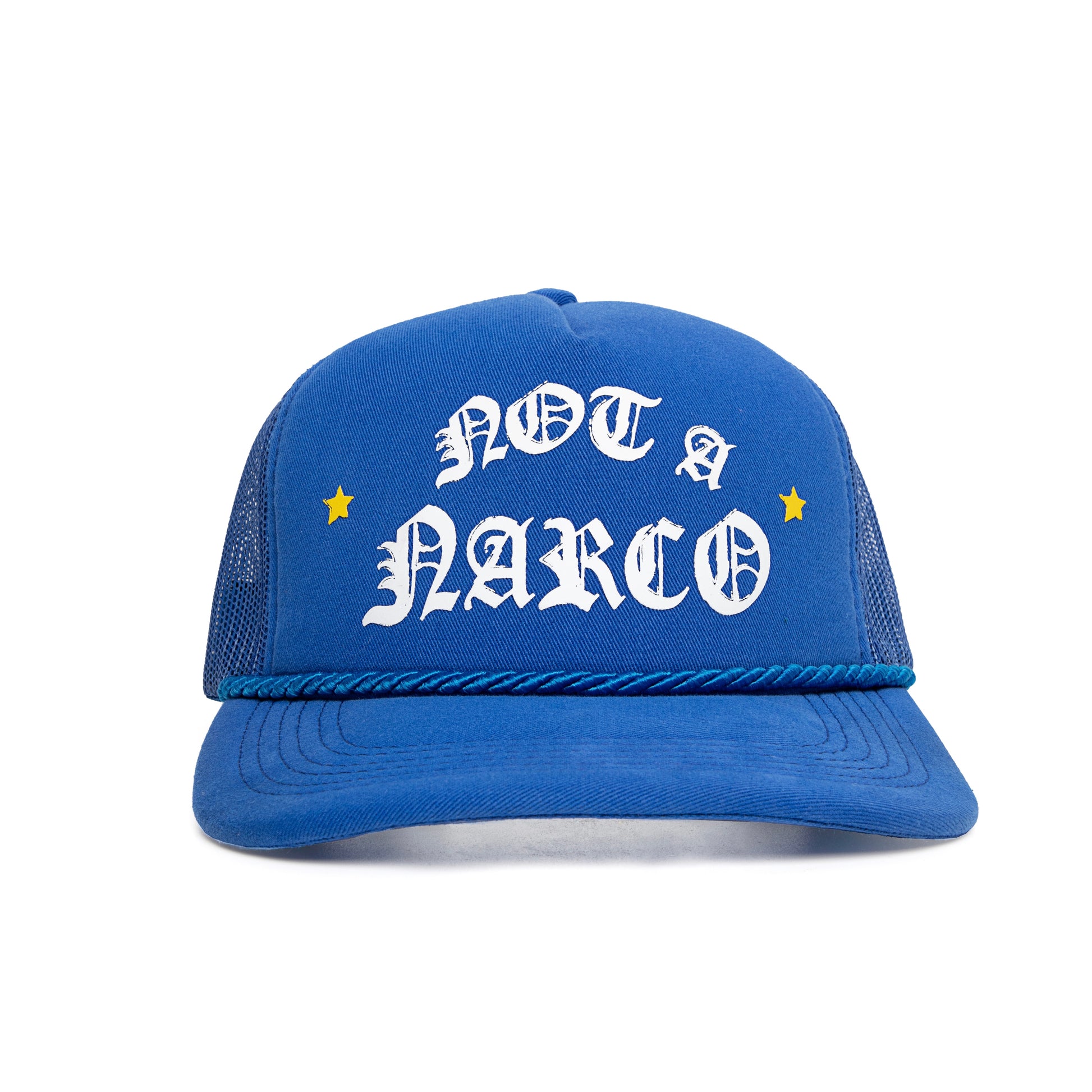 GORRA SINNERS NOT A NARCO BLUE